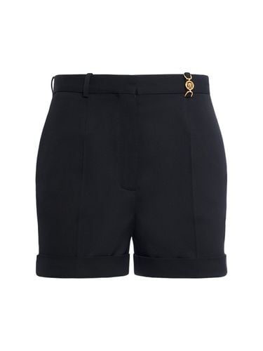 Stretch Wool Shorts - VERSACE - Modalova