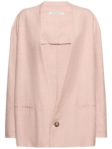 Collarless Viscose Blend Jacket - PHILOSOPHY DI LORENZO SERAFINI - Modalova