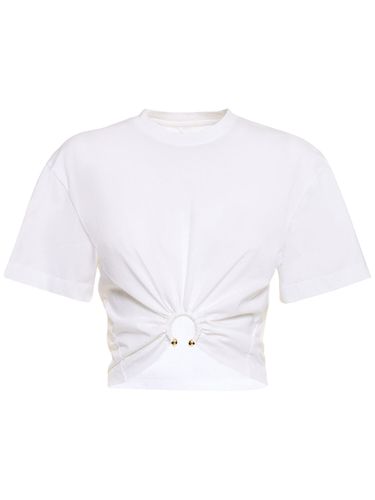 Logo Cotton Crop T-shirt W/ Ring - RABANNE - Modalova