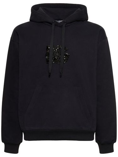 Hoodie Aus Baumwolle Mit Steinen - DOLCE & GABBANA - Modalova