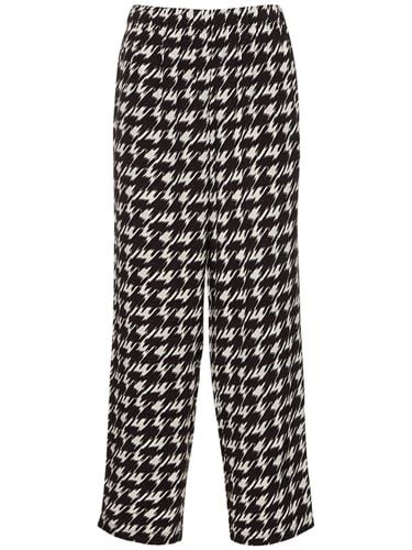 Aiden Houndstooth Viscose Straight Pants - ANINE BING - Modalova