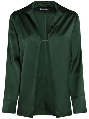 La Chemise Notte Satin Open Shirt - JACQUEMUS - Modalova