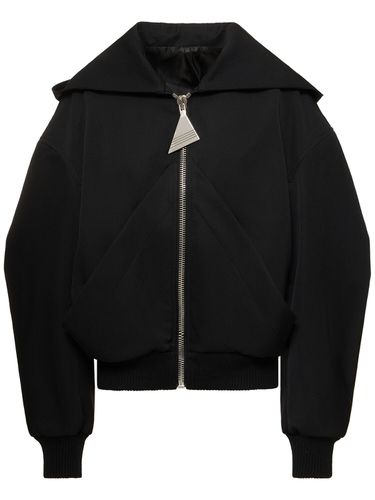 Gabardine Hooded Bomber Jacket - THE ATTICO - Modalova