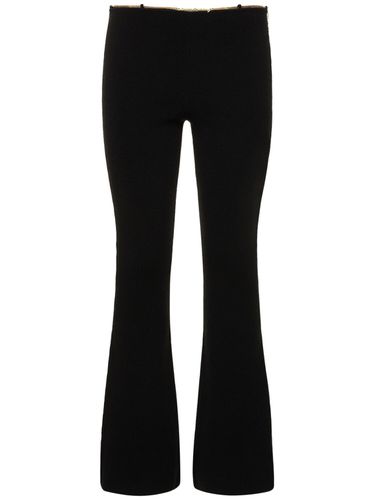 Boot Leg Wool Blend Pants W/ Logo Chain - ALEXANDER WANG - Modalova