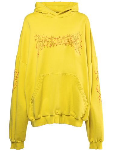 Sudadera De Algodón Con Capucha - BALENCIAGA - Modalova