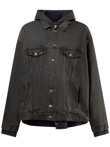 Layered Silk & Cotton Denim Jacket - BALENCIAGA - Modalova