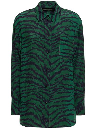 Printed Silk Pajama Shirt - VICTORIA BECKHAM - Modalova