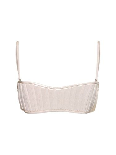 Bandeau-bikinioberteil Aus Lamé-jersey - MUGLER - Modalova