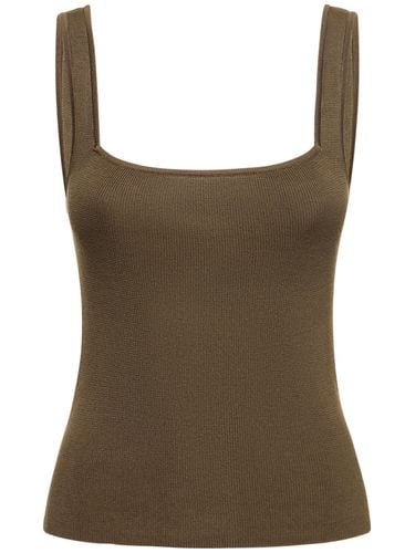 Square Neck Knit Tencel Tank Top - ST.AGNI - Modalova