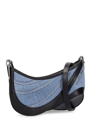 Bolso Spiral Curve De Denim Y Piel - MUGLER - Modalova