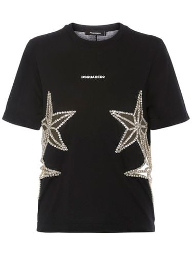 Embellished Stars Jersey T-shirt - DSQUARED2 - Modalova