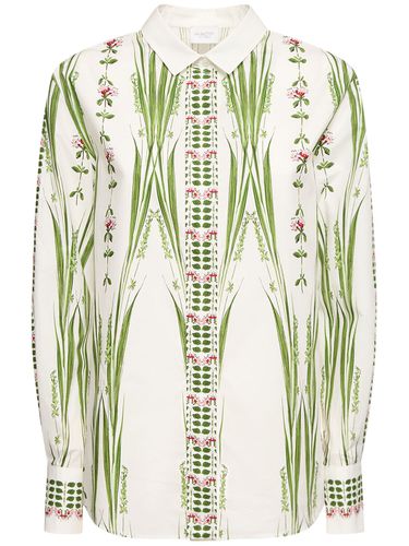 Printed Cotton Poplin Blouse - GIAMBATTISTA VALLI - Modalova