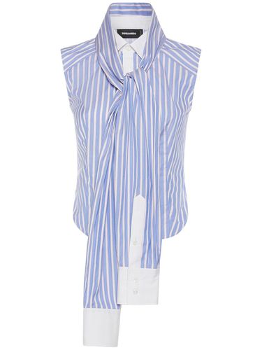 Camicia In Cotone Con Nodo - DSQUARED2 - Modalova