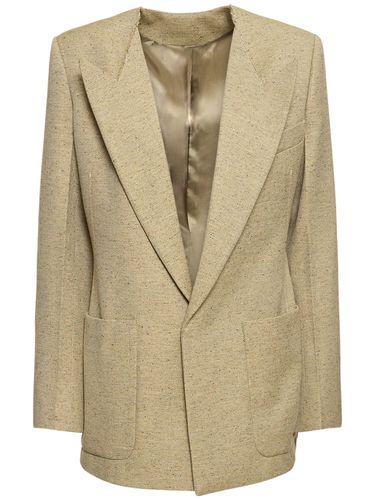 Collarless Single Breast Viscose Jacket - VICTORIA BECKHAM - Modalova