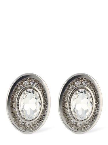 Large Oval Crystal Earrings - ALESSANDRA RICH - Modalova