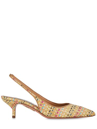 Mm Purist Raffia Slingback Flats - AQUAZZURA - Modalova