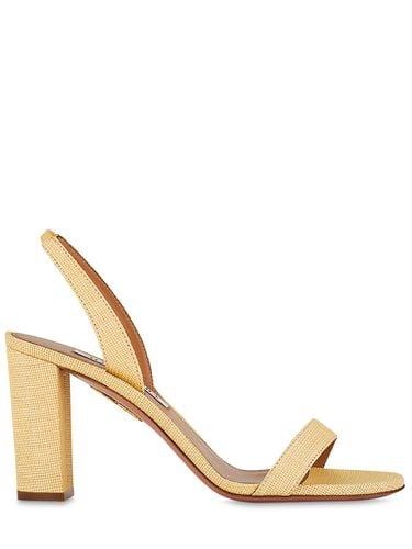 Mm So Nude Raffia Sandals - AQUAZZURA - Modalova