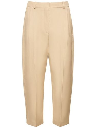 Iconic Pleated Satin Cropped Pants - STELLA MCCARTNEY - Modalova