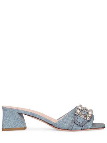 Mm Bikviv Denim Sandal Mules - ROGER VIVIER - Modalova