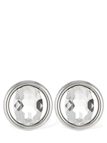 Oval Crystal Stud Earrings - ALESSANDRA RICH - Modalova