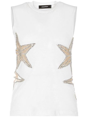 Embellished Stars Jersey Sleeveless Top - DSQUARED2 - Modalova