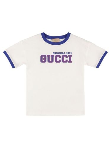 T-shirt Aus Baumwolljersey - GUCCI - Modalova