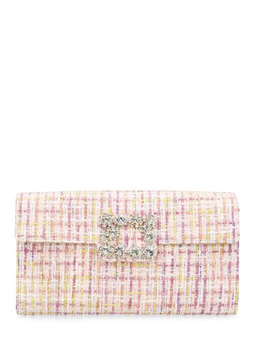 Crystal Flower Buckle Envelope Clutch - ROGER VIVIER - Modalova