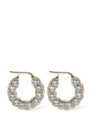 Jah Small Crystal Hoop Earrings - AMINA MUADDI - Modalova