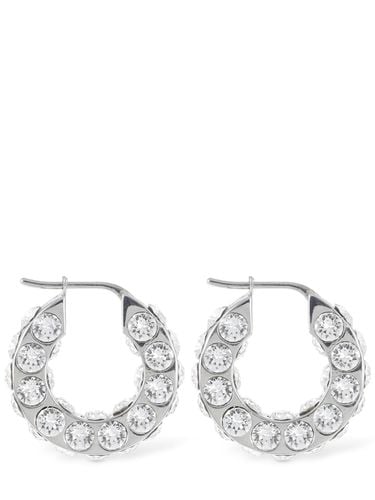 Jah Small Crystal Hoop Earrings - AMINA MUADDI - Modalova