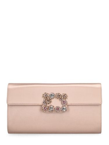 Flower Buckle Leather Envelope Clutch - ROGER VIVIER - Modalova