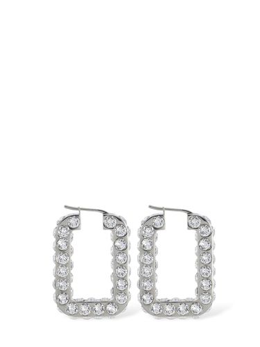 Charlotte Crystal Hoop Earrings - AMINA MUADDI - Modalova