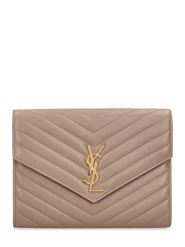 Leather Flap Pouch - SAINT LAURENT - Modalova