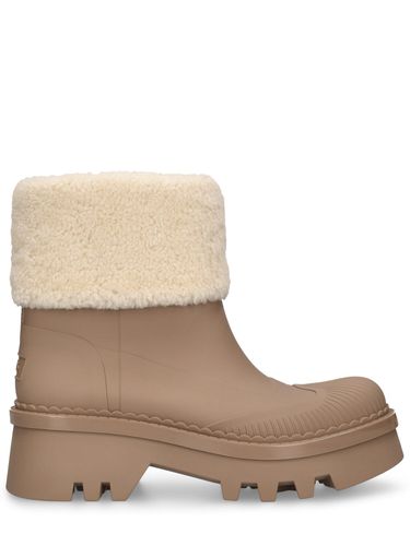 Mm Raina Rubber & Shearling Boots - CHLOÉ - Modalova