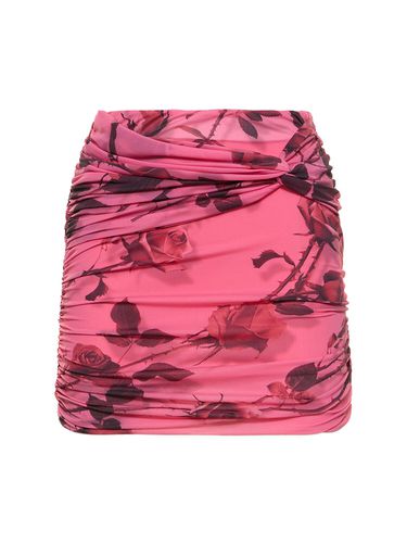 Minifalda De Jersey Drapeada Estampada - BLUMARINE - Modalova