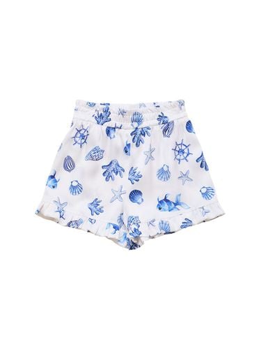 Shorts De Viscosa Estampados - MONNALISA - Modalova