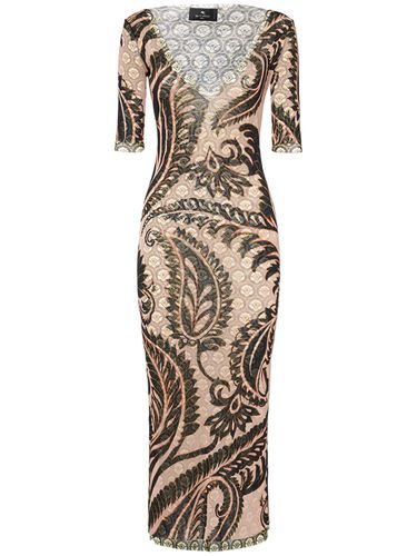 Mesh Short Sleeve Long Dress - ETRO - Modalova