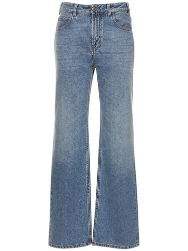 Cotton & Hemp Denim Straight Jeans - CHLOÉ - Modalova