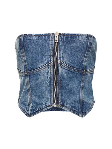 Ena Cotton Blend Denim Bustier Top - REFORMATION - Modalova