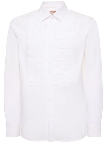 Camicia In Cotone Con Plastron - VALENTINO - Modalova