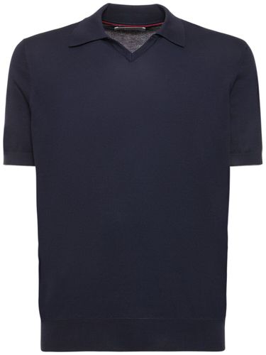 Cotton Short Sleeve Polo - BRUNELLO CUCINELLI - Modalova