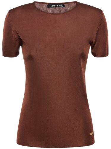 Compact Slinky Viscose T-shirt - TOM FORD - Modalova