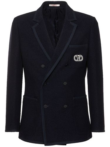 Double Breast Tweed Blazer - VALENTINO - Modalova