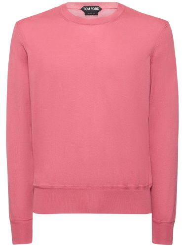 Superfine Cotton Crewneck Sweater - TOM FORD - Modalova