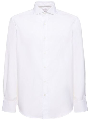 Cotton Poplin Shirt - BRUNELLO CUCINELLI - Modalova