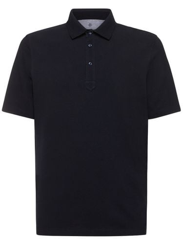 Camiseta Polo De Algodón Piqué - BRUNELLO CUCINELLI - Modalova