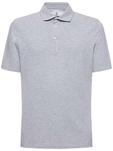 Cotton Piquet Polo - BRUNELLO CUCINELLI - Modalova