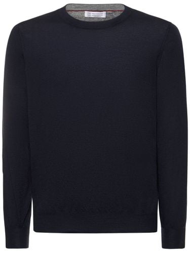 Wool & Cashmere Crewneck Sweater - BRUNELLO CUCINELLI - Modalova