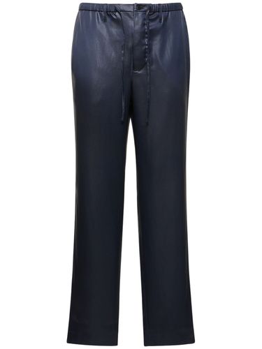 Wide Tech Satin Jogging Pants - NANUSHKA - Modalova