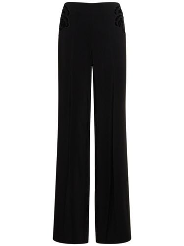 Embroidered Viscose Straight Pants - STELLA MCCARTNEY - Modalova