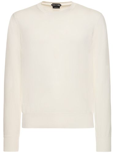 Superfine Cotton Crewneck Sweater - TOM FORD - Modalova